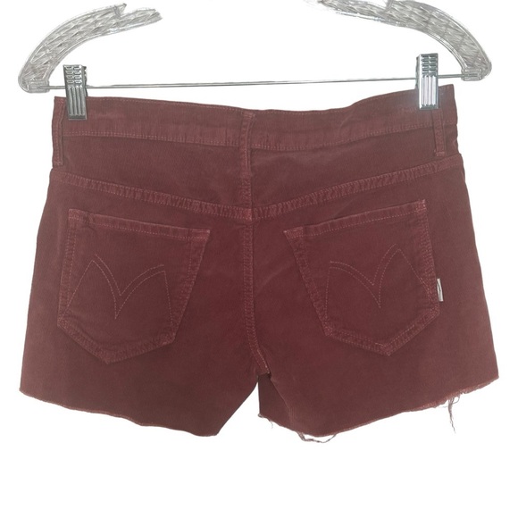 MOTHER Red Jean Shorts Cut-Off Style - Picture 4 of 14